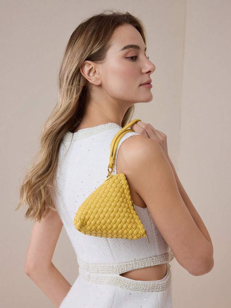 CARTERA DE MANO SENCILLA TEJIDA PARA MUJER