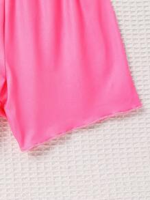 3pcs Girls Cute White Printed Sleeveless Tank Top,Shorts And Long Nightgown Pajama Set,Summer Family Matching Young Girls Clothing Sets For 3-7yrs - Multicolor - View 7
