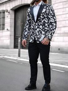 Manfinity AFTRDRK 男士简约时尚休闲西装套装（夹克和裤子），日常穿着