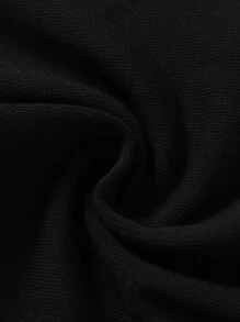 Set de 2 piezas de top de tirantes tipo camiseta y shorts con inserción de encaje liso para mujer