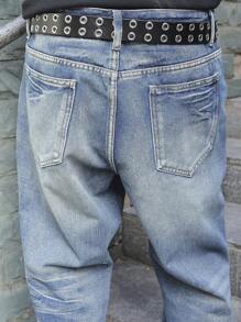 Manfinity EMRG 男士休闲复古水洗阔腿牛仔裤