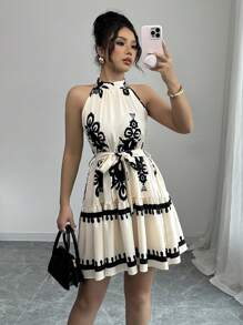 Elenzga Vestido corto sin mangas, simple y con estilo, para uso casual diario