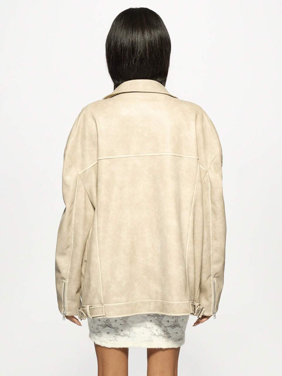 MISSGUIDED Vintage Oversized PU Leather Biker Jackets