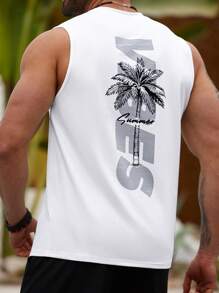 Manfinity RSRT Plus Size Men's Simple Casual Everyday Sleeveless Top - White - View 3