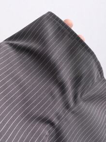 Sweetra 全新时尚吊带荷叶边系带单排扣露背 Y2K 性感条纹女式背心 - 灰色 - 查看 6