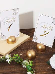SHEIN 2 pièces/5 pièces Porte-numéros de table, pour mariage, banquet, anniversaire, fête d'anniversaire, réunion, pour afficher des cartes de place, des notes et des panneaux de table, rentrée des classes, fournitures scolaires