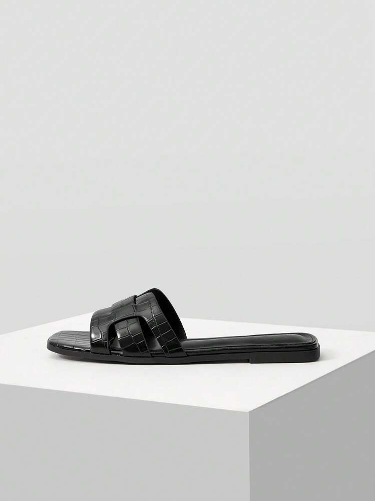 MOTF PREMIUM SANDALIAS PLANAS VERSÁTILES Y CÓMODAS PARA MUJERES - Negro - Añade 4