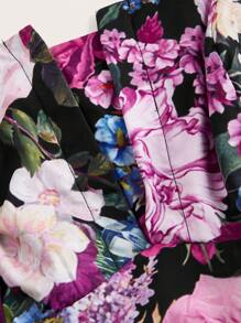 SHEIN CURVE+ Plus Size Women's Romantic Retro Floral Print, Elegant Loose Skirt With Chest Cup Shoulder Strap,Beach Dress Sundress,Holiday Outfits Boho