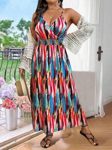Breezaya Plus Size Boho Casual Everyday Dress, Simple & Fashionable, For Summer