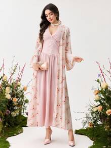 Modelyn 2pcs Women's Spring/Summer Halter Dress And Long Sleeve Coat Set - Multicolor - View 4