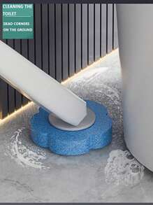 FoBianJie spazzola di pulizia del water monouso multifunzione con supporto e ricambi della bacchetta per la pulizia del bagno, sistema di pulizia del water monouso, ricambi disinfettanti, accessori da bagno, decoro estivo per il bagno