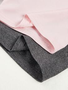 Tween Girl Minimalist Fashion Casual Versatile Bow Pattern 2 Pieces Leggings Set,Summer,Travel - Multicolor - View 5