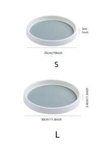 1 pièce Organisateur Turntable Slouchy Susan, Turntable Slouchy Susan pour le placard de la cuisine, organisateur de placard de cuisine, organisation et rangement de la réserve - blanc/gris