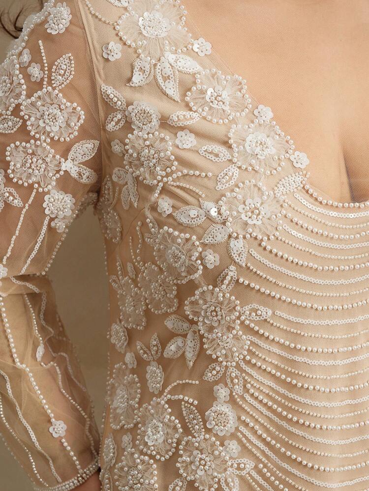 Plus Size Women Sexy Sequins Long Sleeve Elegant Party Dress, Spring/Summer Outfits