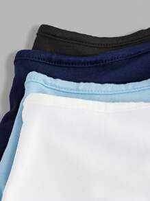 SHEIN EZwear 4pcs Summer Simple Solid Cami Top Back To School - Multicolor - View 3