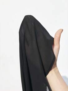 Maija Women's Spring Lace Patchwork Ruched Relaxed Fit Black Long Sleeve Blouse,Boho