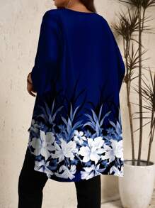 EMERY ROSE Giacca oversize a maniche 7/8 con scollo aperto e orlo asimmetrico, adatta per l estate, elegante giacca bohémien per addio al nubilato