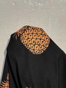 SHEIN VCAY Abito canotta con stampa ananas, taglie forti, casual ed elegante per l'uso quotidiano