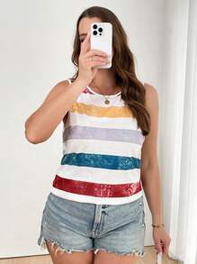 SHEIN Frenchy Plus Size Women's Spring And Summer Fashion Casual Comfortable Daily Colorful Loose Tops, Vacation Outfits Woman, Beach Outfits For Woman, Going Out Tops Women, Curve Cute Tops