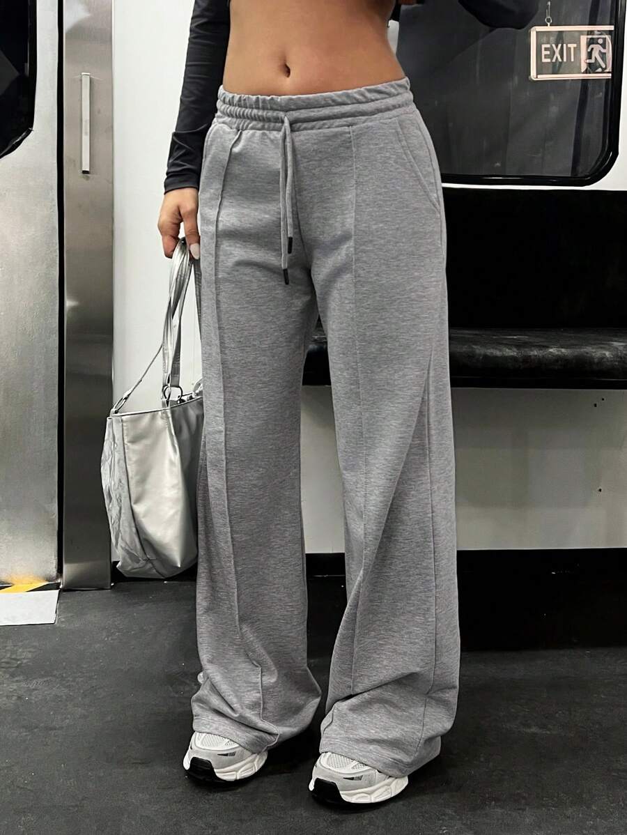 Women Casual Solid Color Flare Pants