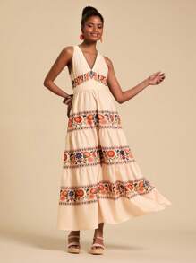 Travachic Vestido largo de mujer de estilo sencillo y casual para uso diario - Multicolor - Ver 3