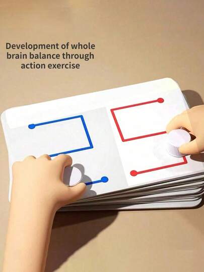 1set Left And Right Brain Development Training Aids - Whole Brain Thinking Training Focus, Attention, Fine Motor Training Aids(Accessories Color Random)(Some Parts Are Sent Random)