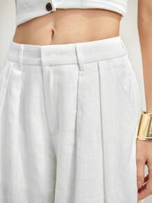 Arave Women's Business , Casual &Vacation Solid Color Linen Wide Leg Pants For & Pants, Outfits For Women,Vacation Outfits Woman Fall Women Clothes Fall Outfits Women Fall Autumn Clothes