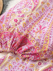 SHEIN Clasi Resort Paisley Print Balloon Sleeve Dress