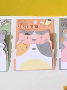 1 bộ Ghi chú dán hình mèo, Ghi chú dán đa năng dễ thương, dễ dán cho học sinh, văn phòng, trang trí sinh nhật ngày lễ tình nhân, trang trí ngày lễ tình nhân - Nhiều màu - Xem 5