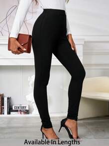 SHEIN PETITE CURVE Plus Size High Waisted Seamless Leggings, Casual & Work Appropriate
