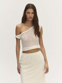 Nöista Conjunto tejido a crochet de ajuste ceñido para el verano con falda forrada. ¡Perfecto para vacaciones de verano!