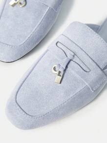 MOTF PREMIUM COMFORTABLE SIMPLISTIC ROUND TOE FLATS FOR WOMEN FOR CHRISTMAS - Baby Blue - View 5