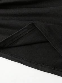 SHEIN LUNE 大码女式 T 恤“Limoncello Spritz”图案 T 恤女式上衣，夏季 - 黑色 - 查看 5