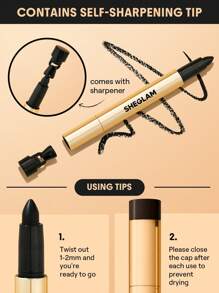 SHEGLAM Bold Moves Kohl Cream Eyeliner Pencil Henna Graduation Birthday Holiday Summer Fall Autumn Y2K Fancy Fashion Women Makeup Cosmetic Party Beach Travel Camping Outdoors School Campus Trip Festivals Decor Gift Present Rose Girl Cosplay Best Color Charm Vibe