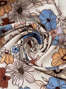 SHEIN VCAY Plus Size Floral Print Loose Fit Sleeveless Jumpsuit Summer Vacation Outfits Woman Spring Outfits St Patrick Beach Vacation Spring Break Western Spring Boho Rave Outfits Country Teacher Brunch Outfits For Women Old Money Minimalist Elegant Casual