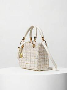 Women Handbag, Luxury Shoulder Bag, White Crossbody Bag, Large Capacity Winter Gifts