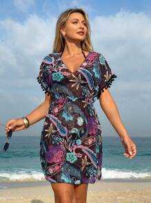 SHEIN Swim Lushore Women's Cover Up Simple Fashion Casual Daily Dress, Summer Beach Vacation