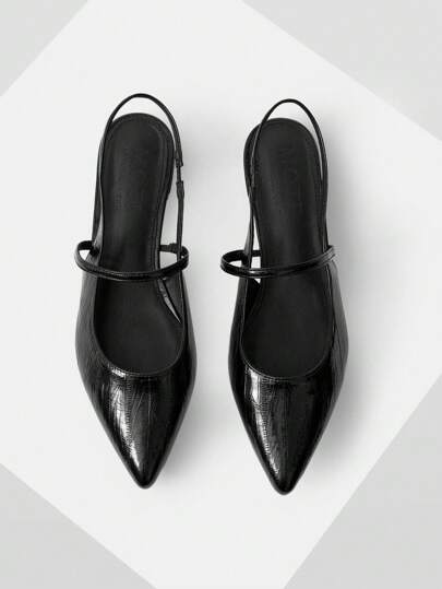 MOTF PREMIUM 时尚简约尖头平底鞋，春季鞋，春假复活节