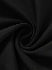 Plus Size Contrast Color Stitching High Waist Seamless Leggings - Black - View 6