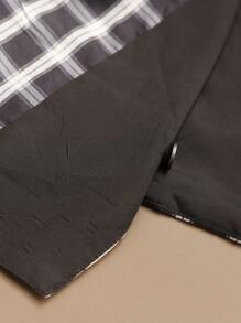 Aveloria Modichic 格纹开领V领假口袋腰部设计背心搭配女士阔腿裤女士两件套 - 彩色 - 查看 7