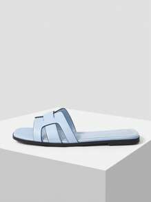 MOTF PREMIUM WOMEN'S COMFORTABLE MINIMALIST VERSATILE FLAT SANDALS FOR CHRISTMAS - Blue - View 4