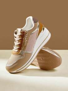 CUCCOO EASI Women's Low-Top Canvas Skate Shoes, New Casual Sneaker, Fashion Sport Shoes, White Trainers Spring Shoes Easter Tainers