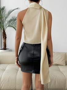 Calvaya Women's Fashion Shirt Solid Color Sleeveless Simple Fashion Casual Daily
