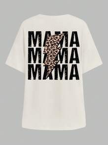 SHEIN 休闲宽松圆领短袖孕妇T恤，适合夏季