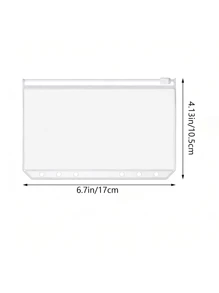 SHEIN 10 件透明活页夹活页文件袋，简约多功能活页文件袋，适合学生返校情人节办公用品、返校、学校用品