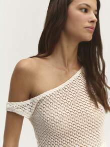 Nöista Conjunto tejido a crochet de ajuste ceñido para el verano con falda forrada. ¡Perfecto para vacaciones de verano!