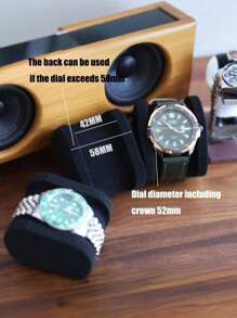 1pc Hard Watch Travel Case For Men And Women Portable Single Watch Storage Box And Organizer,Watch Protection Storage Box,Anti-Move Watch Pillow For Wristwatches And Smart Watches(1/2/3 Slot)