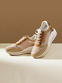 CUCCOO EASI Women's Low-Top Canvas Skate Shoes, New Casual Sneaker, Fashion Sport Shoes, White Trainers Spring Shoes Easter Tainers