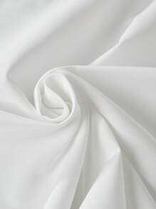 2 pièces Ensemble chemise à manches courtes avec volant blanc et jupe plissée pour pré-adolescentes, tenue décontractée/bureau, printemps/été