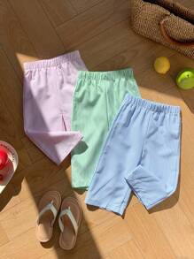 SHEIN Pantalon décontracté à taille élastique rayé pour bébés filles, tenue de tous les jours